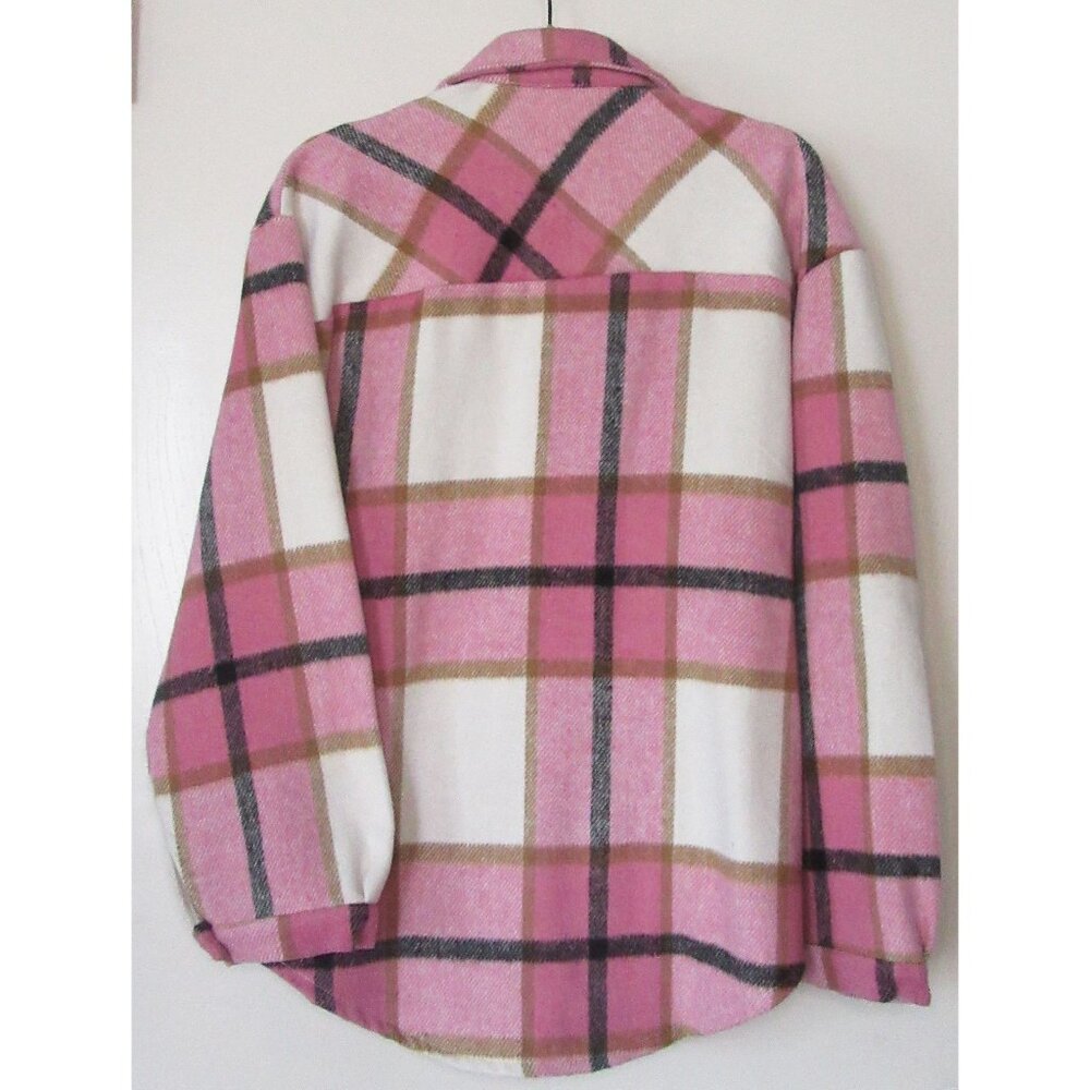 Brushed poly/cotton, over-sized shirt, size M